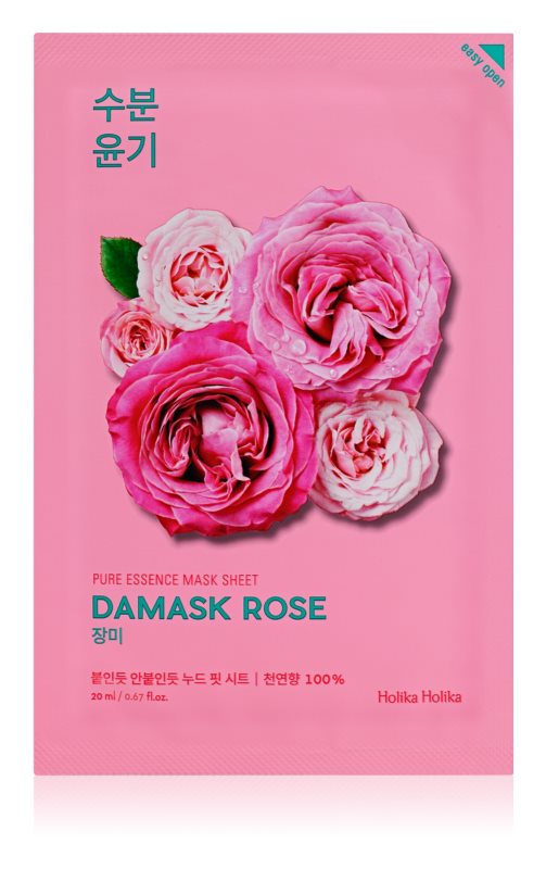 Masca hidratantna cu efect revitalizant Holika Holika Pure Essence Damask Rose